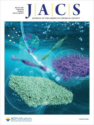 Cover of JACS March 6, 2024 issue featuring Yao Lin etal. research